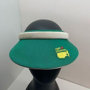 Masters 2009 Golf Tournament Visor‎ Hat. USA - Green - Sz. O/S Magnolia